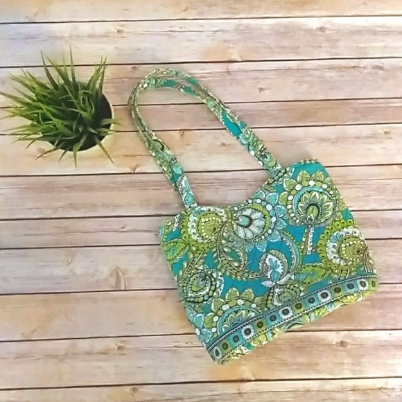 Vera Bradley Handbags - Vera Bradley Peacock turquoise and green tote bag